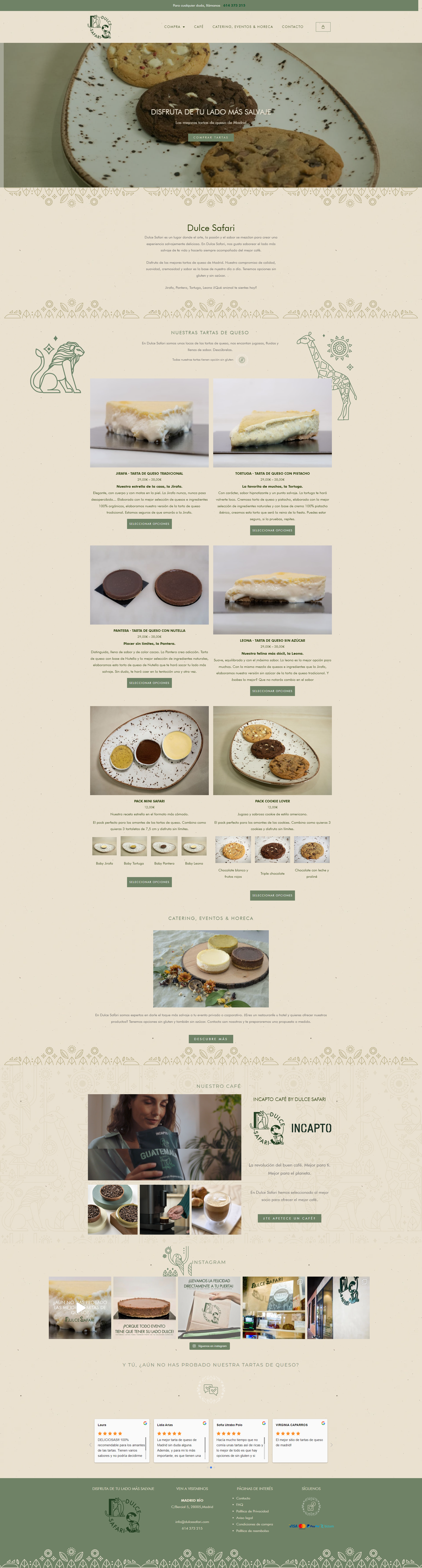 Página web tartas de queso